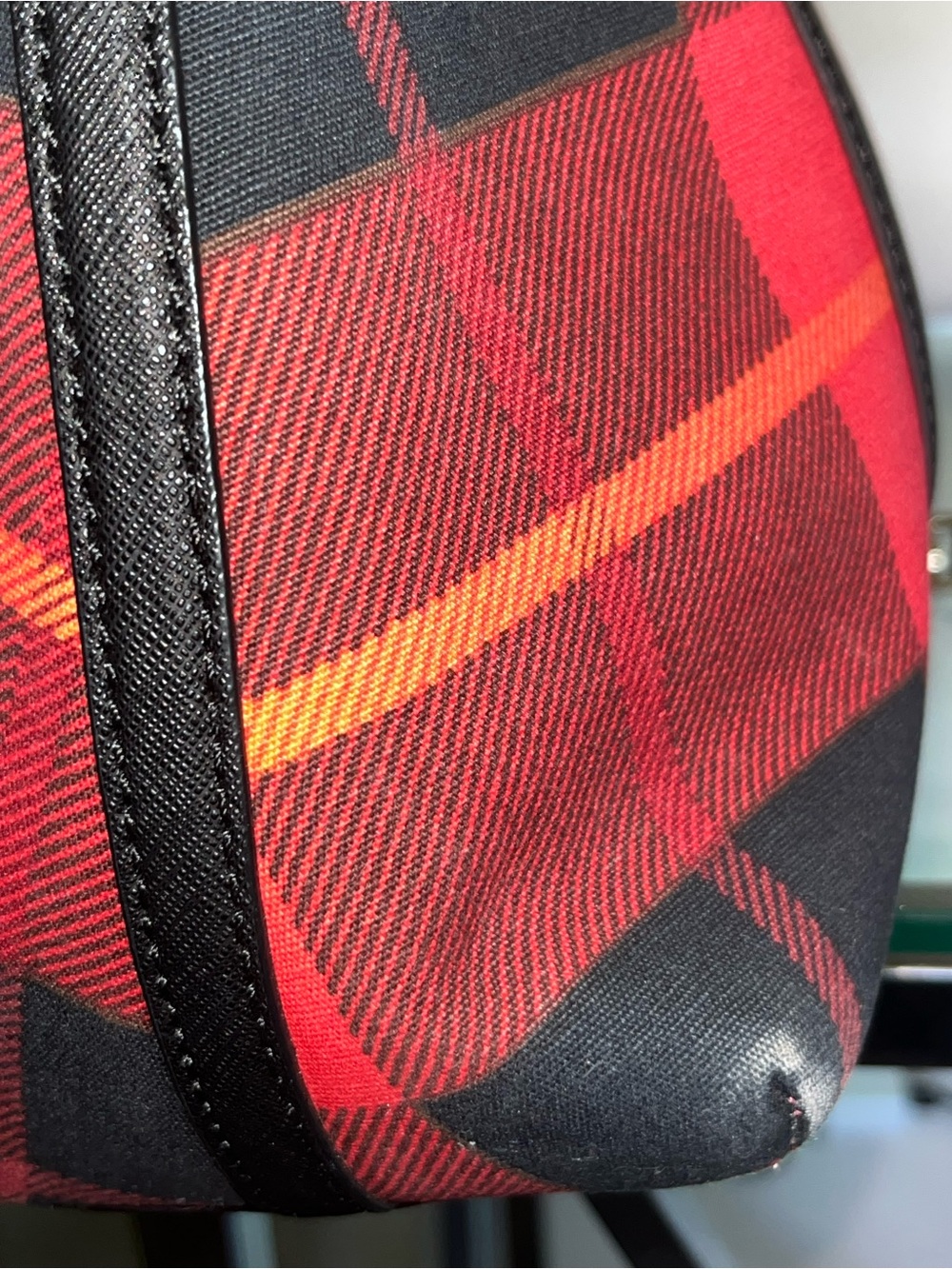 kate spade Red and Black Plaid Satchel with Black Straps - Picture 14 of 14